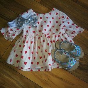 Sweetheart ruffle blouse